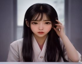 大学生在图书馆使用SOULAI学习辅助功能整理知识笔记，笔记本与电脑并排，专注学习氛围